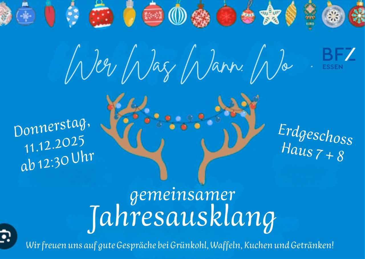Einladung zum Jahresausklang, Daten und Inhalt wie im Posting